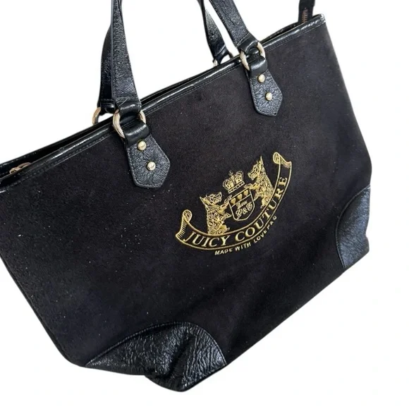 3 HR SALE 🚨 2002 XL Juicy Couture Black Scottie Tote - Picture 2 of 12